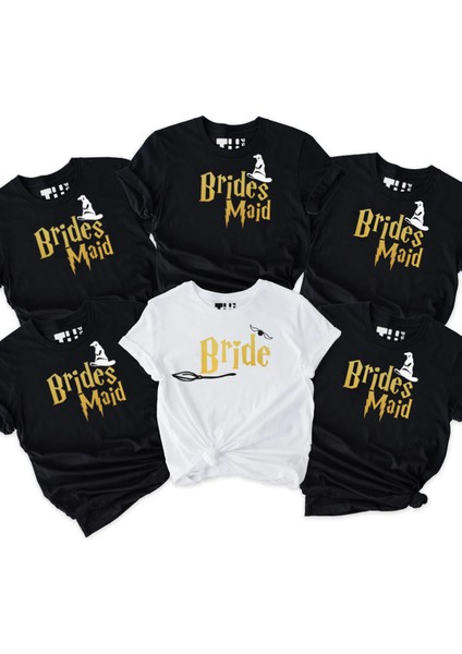 Bridesmaid Yazılı Bekarlığa Veda Partiler Için Tshirt fiyatları