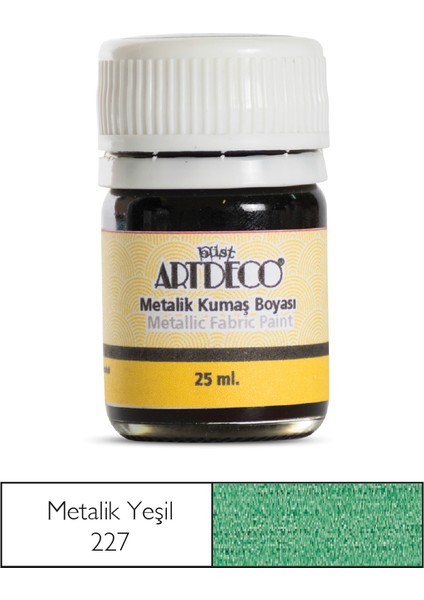 Metalik Kumaş Boyası 227 Yeşil 25 ml