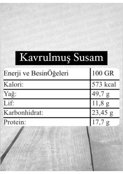 Bakbu Natural Kavrulmuş Susam 250 gr