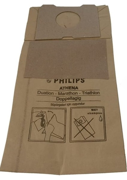 Philips Triathlon 1400 Kağıt Toz Torbası 10 Adet