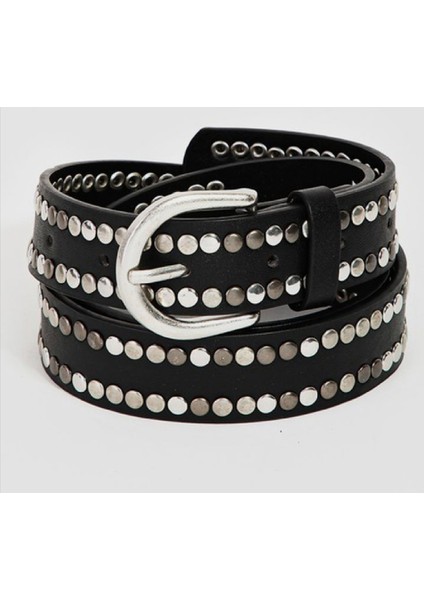 Punk Metallica Emo Gothic Gurunge Tarzı Zımbalı Kemer