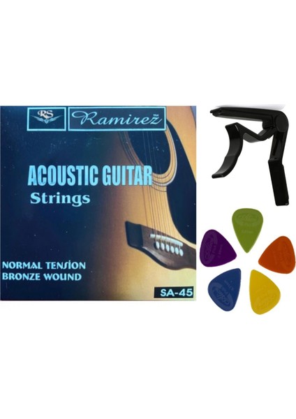 Şenses Müzik Ramirez Akustik Gitar Takım Teli 3'lü Set