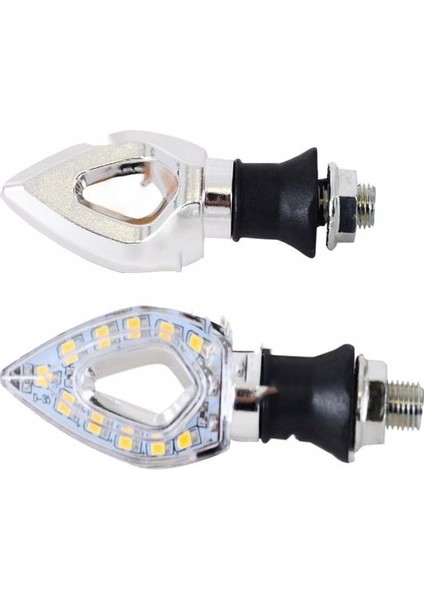 Sinyal LED Delikli Nikel (Sarı Işık)