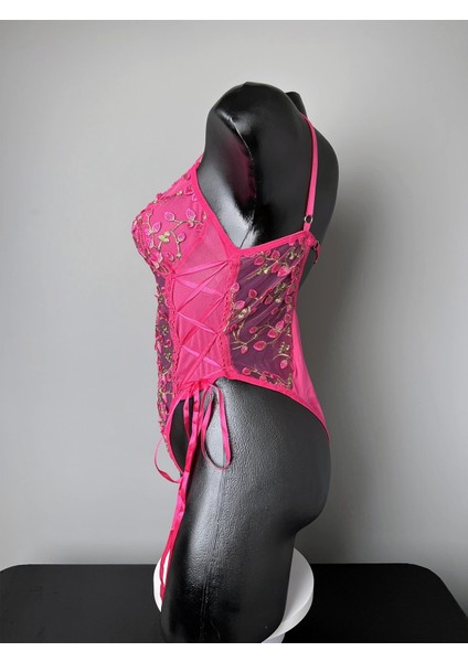 La Fina Darlene Rose Red Bodysuit