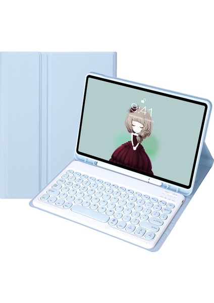Klavye + Samsung Galaxy Için Kılıf Tabi A8 10.5 2021 Beyaz Buz (Yurt Dışından)