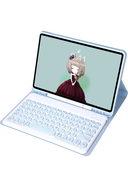Klavye + Samsung Galaxy Için Kılıf Tabi A8 10.5 2021 Beyaz Buz (Yurt Dışından)