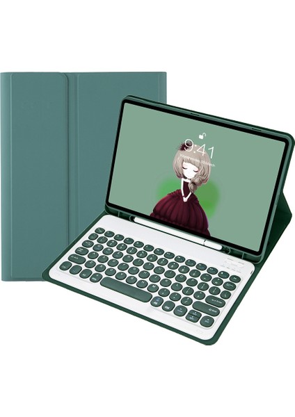 Klavye + Samsung Galaxy Için Kılıf Tabi A8 10.5 2021 Koyu Yeşil (Yurt Dışından)