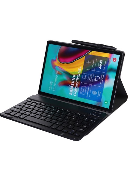 A307 Bluetooth Klavye Pu Kılıfı Galaxy Tab A 8.4 T307 Siyah (Yurt Dışından)