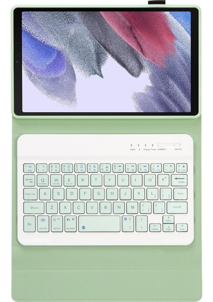 Klavye+Samsung Galaxy Için Kılıf A7 8.7 T220 / T225 Açık Yeşil (Yurt Dışından)