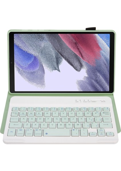Klavye+Samsung Galaxy Için Kılıf A7 8.7 T220 / T225 Açık Yeşil (Yurt Dışından)