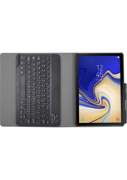 Galaxy Tab A 10.1 (2019) T510 Siyah Için A510 Bluetooth Klavye Pu Kılıfı (Yurt Dışından)