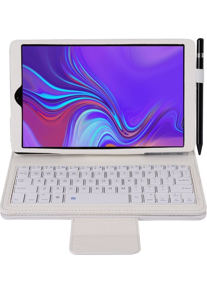 SA510 Klavye + Pu Kılıfı Galaxy Tab A 10.1 (2019) Beyaz (Yurt Dışından)