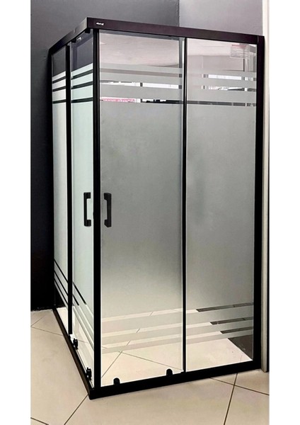 Duşakabin Kare Siyah Profil 5mm Desenli H:190 cm modelleri