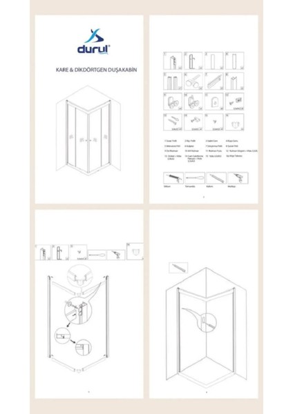 Duşakabin Kare Siyah Profil 5mm Desenli H:190 cm fırsatları