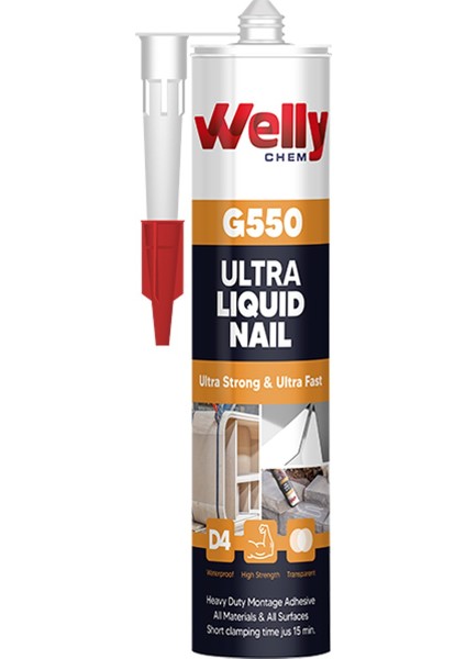 310 Ml G550 Pu Sıvı Çivi Şeffaf Silikon