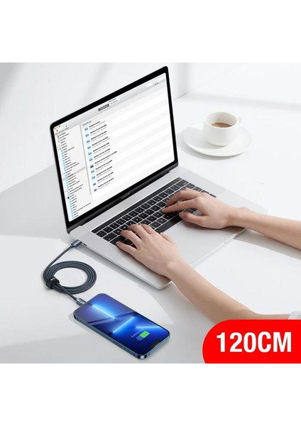 1.2m Ultra Hızlı 20W Type-C To iPhone Şarj Kablosu Iphone 14,13,12 Pro Max Şarj Kablosu