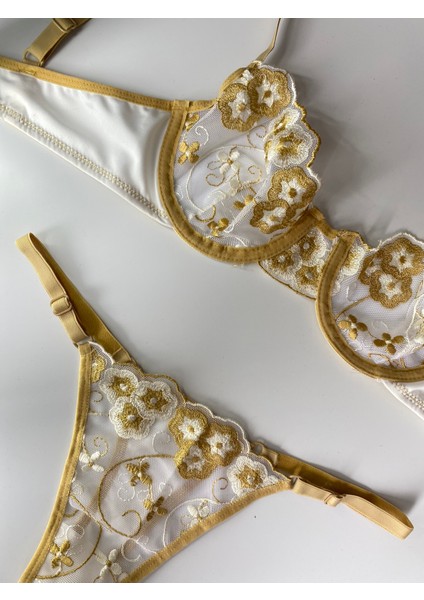 Kadın Seksi Fantezi Dantel Çiçek Detaylı Tasarım Takım Iç Çamaşır Takımı modelleri