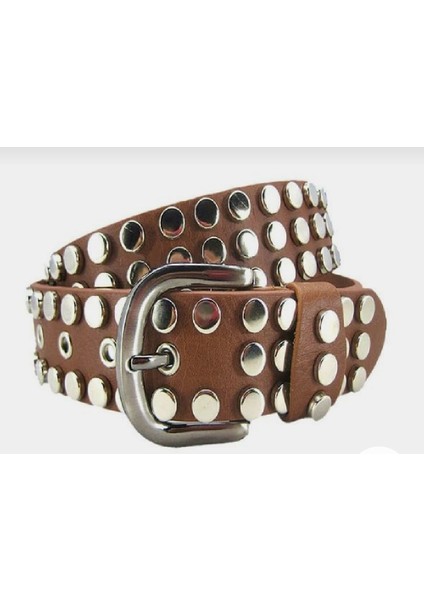 Gothic Punk Metallica Emo Gurunge Tarzı Zımbalı Kemer Kemer