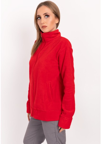 Tek Üst Polar Ceket Kırmızı modelleri