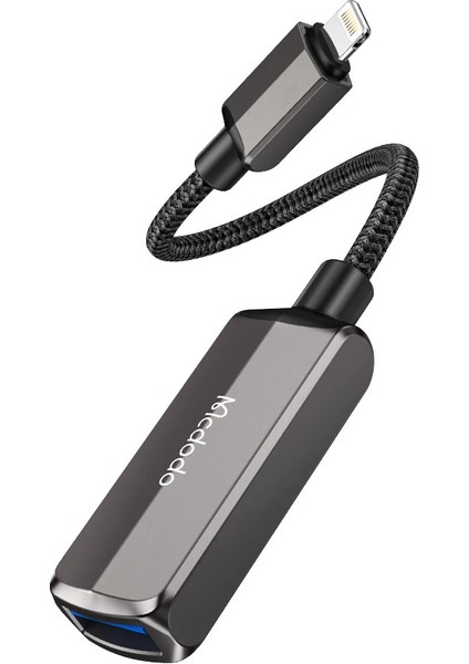 CA-2690 2 In 1 Lightning To Usb-A 3.0 Lightning Şarj ve Veri Aktarım Cihazı-Gri