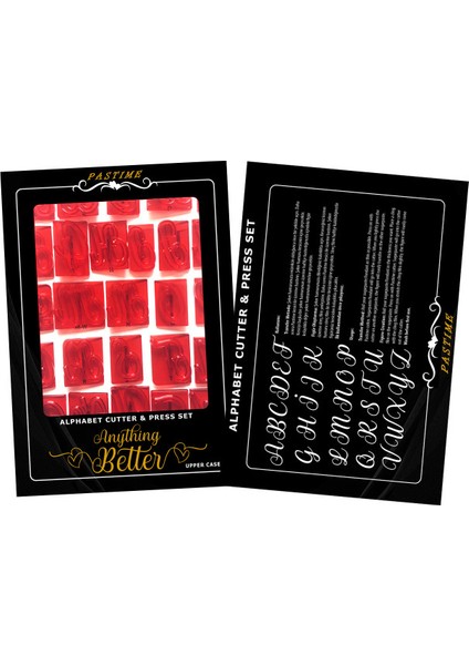 Anything Better Büyük Harfler Şeker Hamuru Kesici Ve Transfer Set