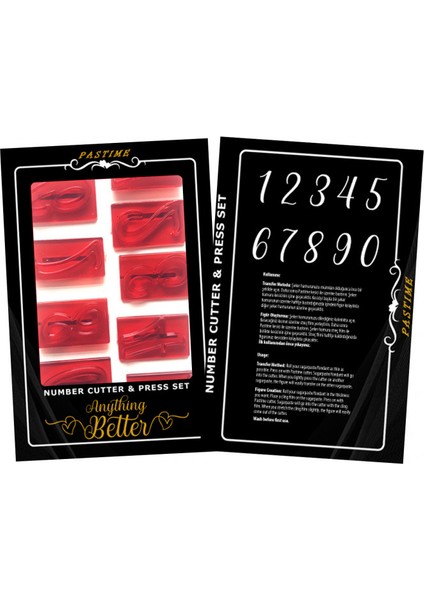 Anything Better Rakamlar Şeker Hamuru Kesici Ve Transfer Set