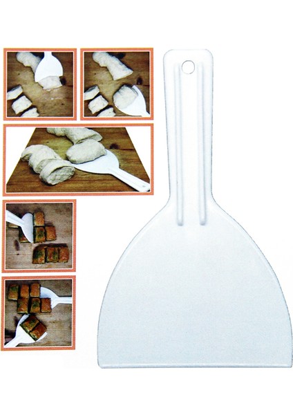 Plastik Hamur Spatulası 15.5 X 9.5 Cm Baklava Dilimleyici Ve Servis Aleti fiyatları