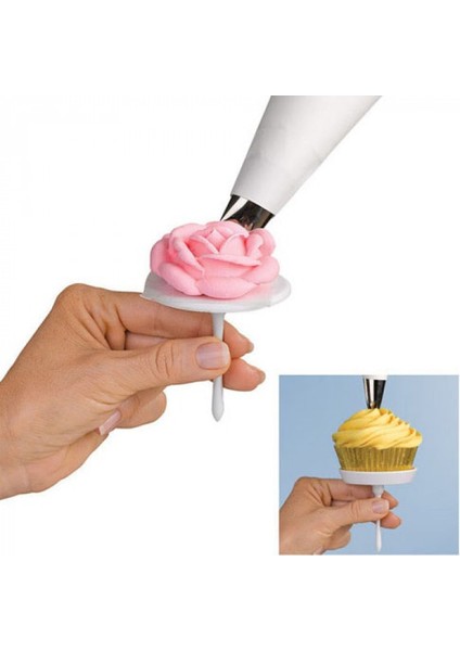 Gül Yapma Standı Ve Cupcake Süsleme Aparatı 2'Li
