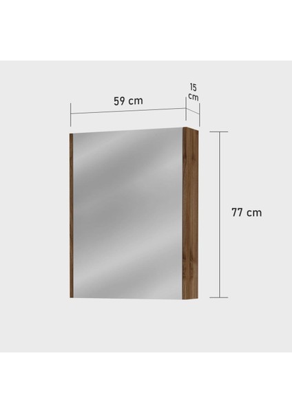 Trio Modül Üst Dolap Kombin - 60-70-90 cm Uyumlu - Ceviz