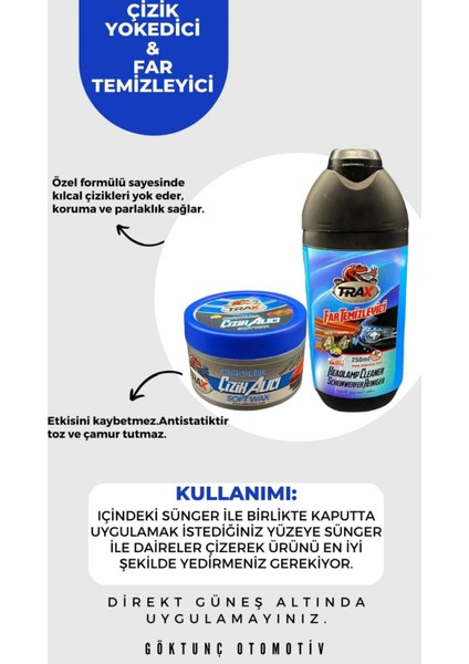 Oto Çizik Giderici Üstün Koruma ve Far Temizleyici Süper Parlaklık 300 ml