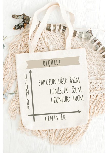 Kanvas Minik Nazar Boncukları Baskılı Bez Çanta