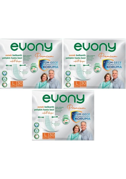 Premium Belbantlı Hasta Bezi 90'Lu Büyük Large Beden