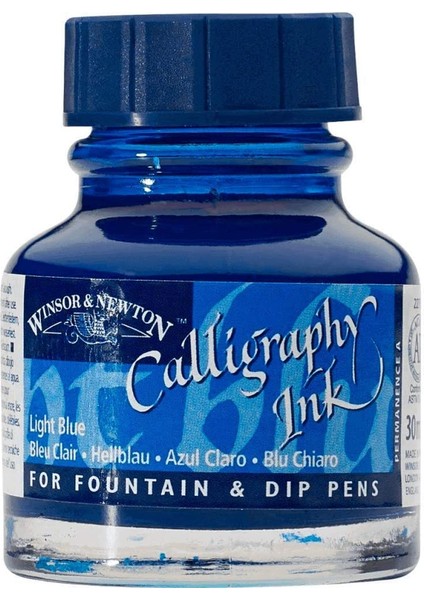 Calligraphy Ink Kaligrafi Mürekkebi 30 ml Light Blue