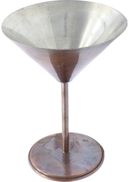 El Yapımı Özel Tasarım Eskitme Bakır Bardak Martini Kadehi