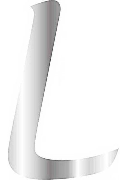 Pleksi Çubuksuz Alfabe 6 cm Gümüş - L