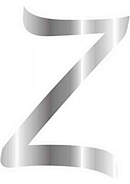 Pleksi Çubuksuz Alfabe 6 cm Gümüş - Z