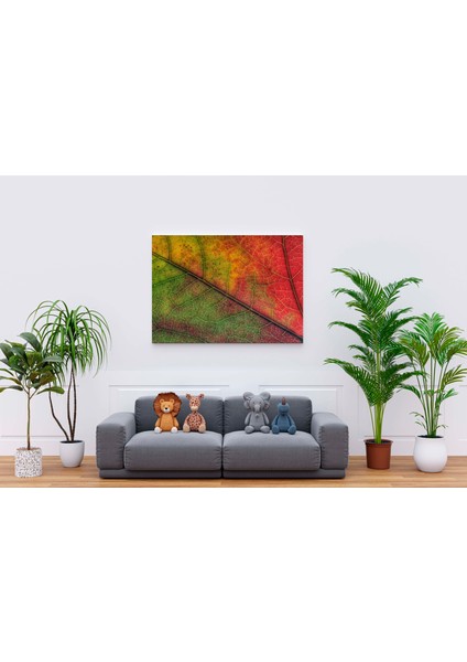 Sonbaharda Bir Yaprak Gövdesi Dekoratif Kanvas Tablo modelleri