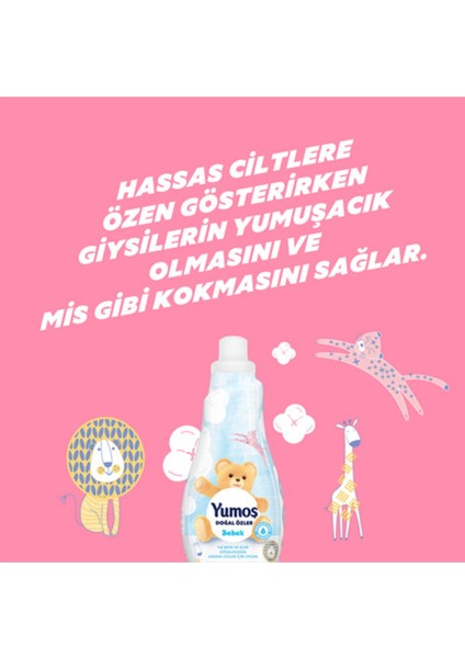 Doğal Özler Bebek Konsantre Çamaşır Yumuşatıcı 1200 ml 50 Yıkama 3 Adet fırsatları