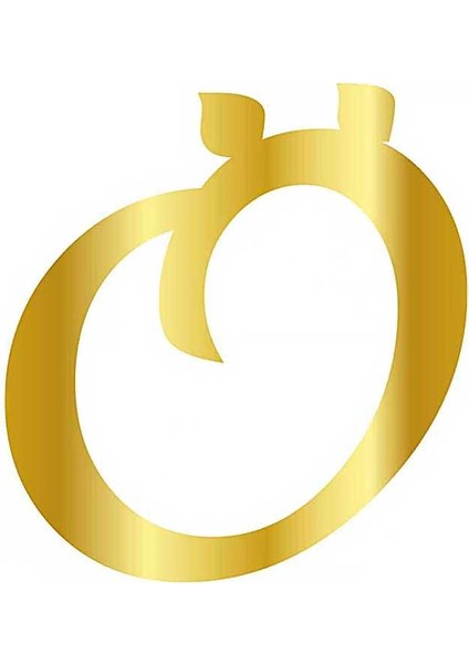 Pleksi Çubuksuz Alfabe 6 cm Altın - Ö