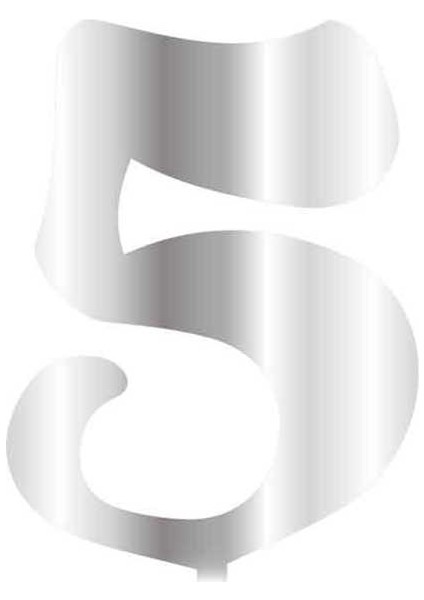 Pleksi Çubuksuz Rakam 6 cm Gümüş - 5