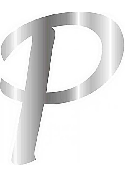 Pleksi Çubuksuz Alfabe 6 cm Gümüş - P