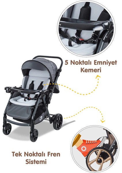 Çift Yönlü Alüminyum Kalın Iskelet Bebek Arabası Oyuncak Armağanlı fırsatları