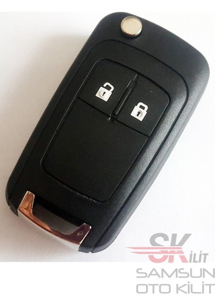Opel Insignia Astra J Anahtar Kumanda Kabı Vidalı Metal Logolu 2 Tuşlu