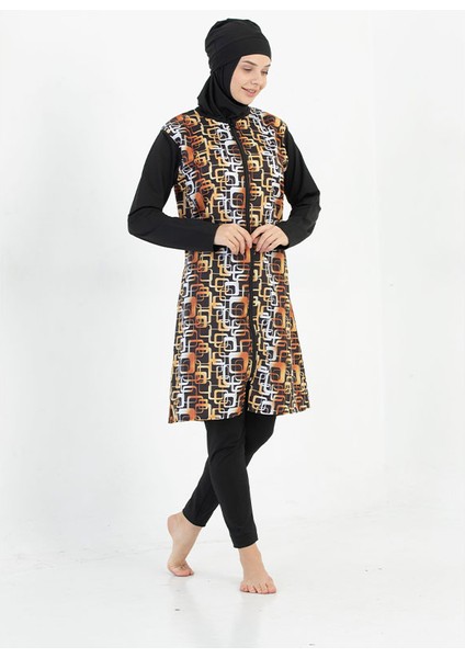 Fermuarlı Renk Seçenekli Tam Kapalı Hızlı Kuruma Özellikli Tesettür Mayo