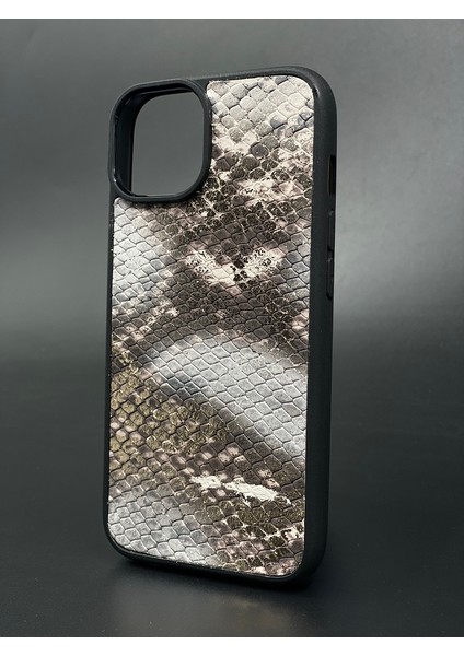 IPHONE14 Kılıf Desenli Hakiki Deri Telefon Kılıfı