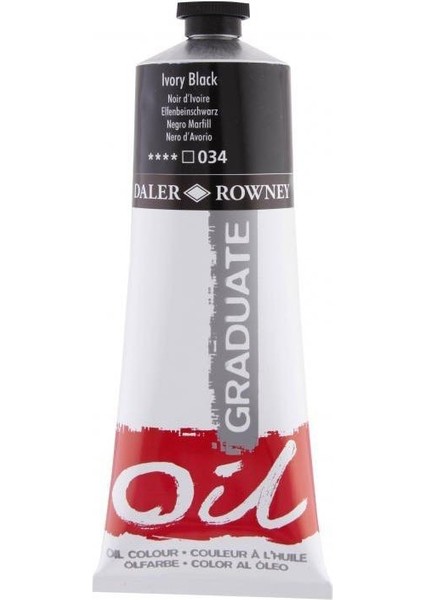 Graduate Yağlı Boya 200ML 034 Ivory Black