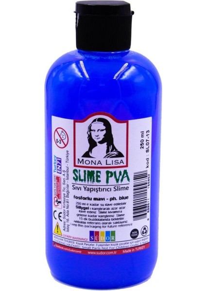 Slime Jeli 250 ml Fosforlu Mavi