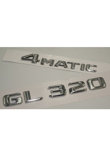 Benz Gl 320 4matic Bagaj Krom Metal 3m 3D Yazı Logo