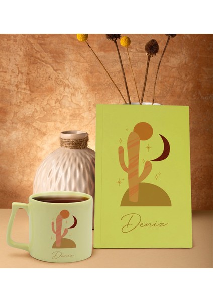 Kişiye Özel Isimli Sarı Sert Kapaklı Defter Ve Middle Kupa Seti, Arkadaşa Hediye, Yeni Iş Hediyesi, Doğum Günü Hediyesi-11