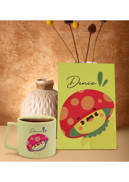 Kişiye Özel Isimli Sarı Sert Kapaklı Defter Ve Middle Kupa Seti, Arkadaşa Hediye, Yeni Iş Hediyesi, Doğum Günü Hediyesi-17